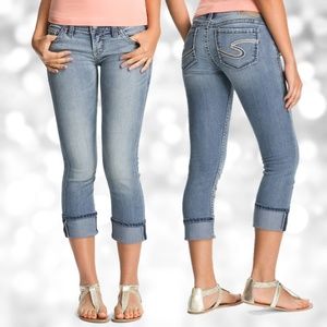 SILVER Santorini Crop Jeans size 28 B15.3
